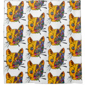 Douchegordijn - 022 - Katten (Voorkant)