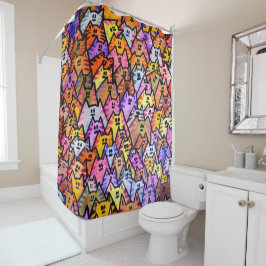 Douchegordijn - 024 - Katten