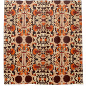 Douchegordijn - 051 - Abstract Oranje-Bruin (Voorkant)