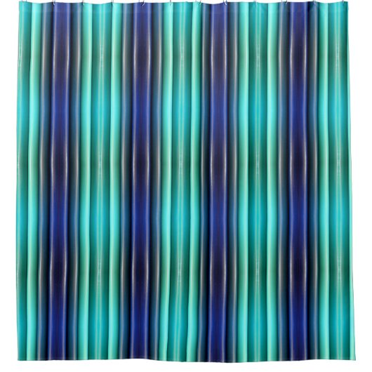 Douchegordijn - 080 - Blauw en Turquoise (Voorkant)