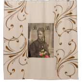 Douchegordijn Afrikaans Amerikaans Meisje Bloemen (Voorkant)