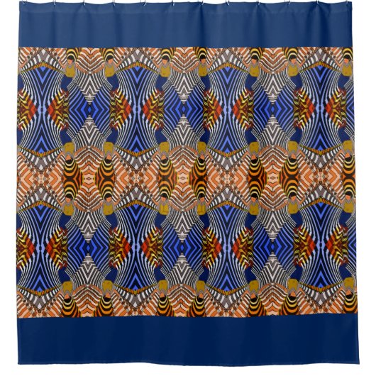 Douchegordijn/Afrikaans patroon Douchegordijn (Voorkant)