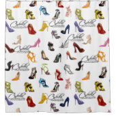 Douchegordijn Assepoester Quote Schoenen Hakken Po (Voorkant)