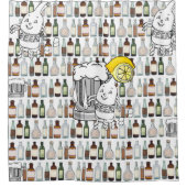 Douchegordijn Biercitroenen (Voorkant)