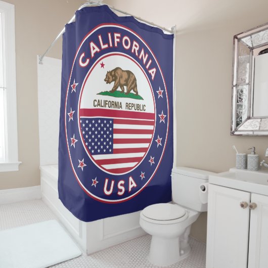 douchegordijn (blauwe versie) (In situ)