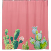Douchegordijn Bohemian Cactus Succulenten Dessert (Voorkant)
