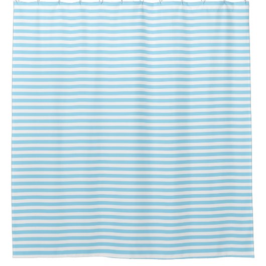 Douchegordijn Clearwater Stripe capri blauw (Voorkant)