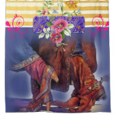 Douchegordijn Country Line Dancing Floral (Voorkant)