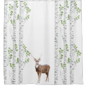 Douchegordijn Deer Doe Buck Forest Woodland Hunti (Voorkant)