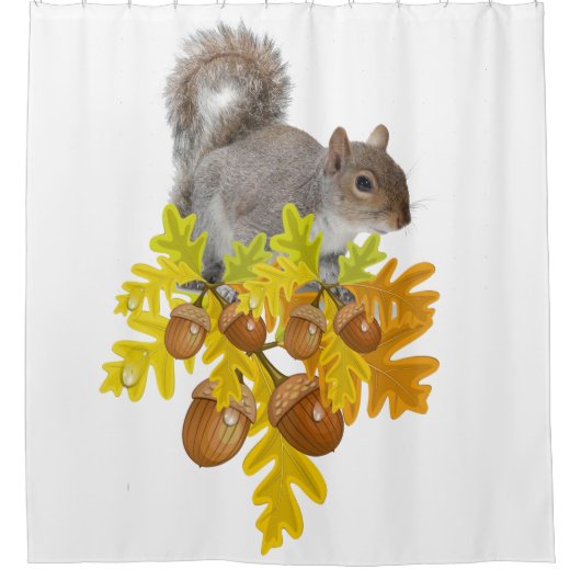 Douchegordijn Eekhoorn Acorn (Voorkant)