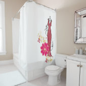 Douchegordijn Floral Roos (In situ)