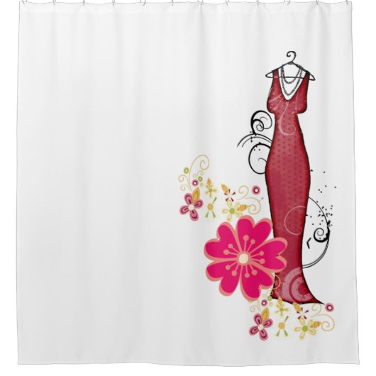 Douchegordijn Floral Roos (Voorkant)