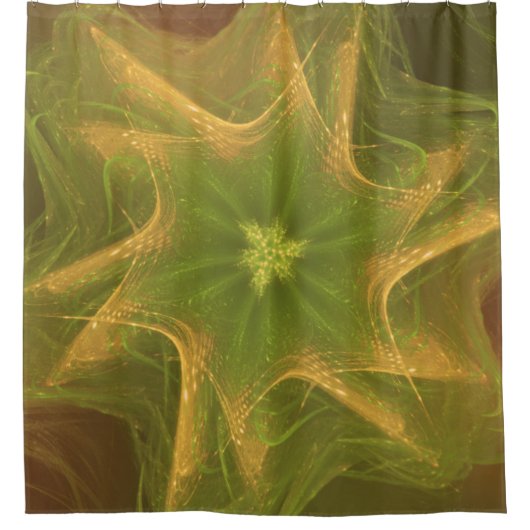Douchegordijn Fractal Licht Groen Palet (Voorkant)