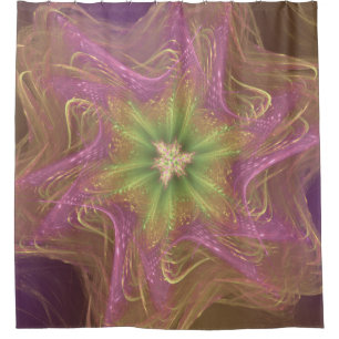 Douchegordijn Fractal Licht Paarse Palet