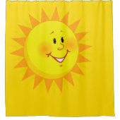 Douchegordijn geel zonneschijn (Voorkant)