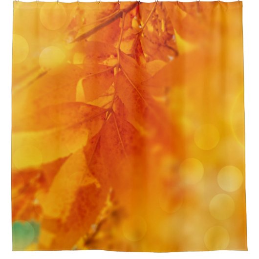Douchegordijn Gekleurde Herfst Glow Leafs (Voorkant)