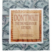 Douchegordijn Geld Napoleon Hill (Voorkant)