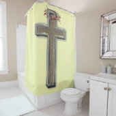 Douchegordijn gele achtergrond (In situ)