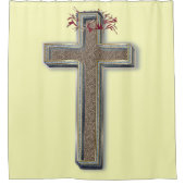 Douchegordijn gele achtergrond (Voorkant)