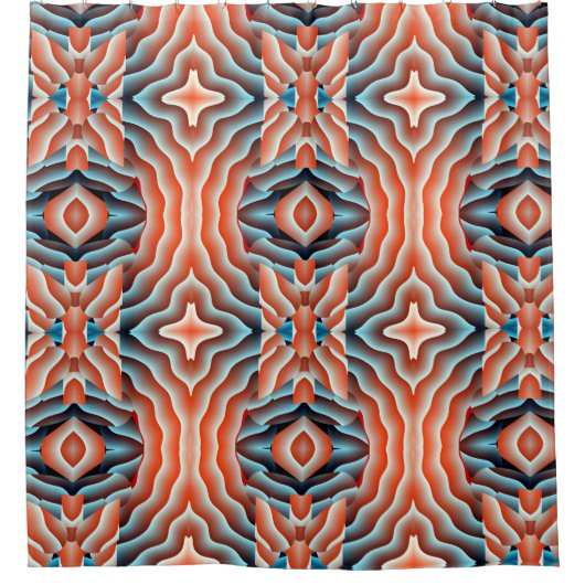 Douchegordijn geometrisch gewicht patroon ontwerp (Voorkant)