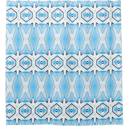 Douchegordijn geometrisch klassiek patroonontwerp (Voorkant)