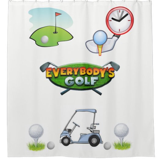 Douchegordijn Golf (Voorkant)