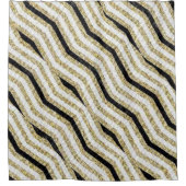 Douchegordijn Goud Zwart (Voorkant)