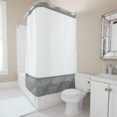 Douchegordijn Grijs, waterlook rand (In situ)