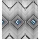 Douchegordijn Grijs Zwart Wit (Voorkant)