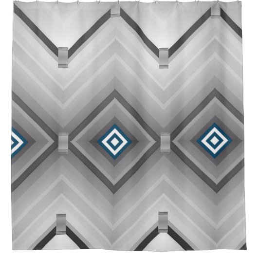 Douchegordijn Grijs Zwart Wit (Voorkant)