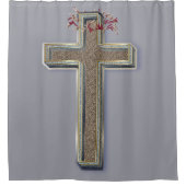 Douchegordijn grijze achtergrond (Voorkant)