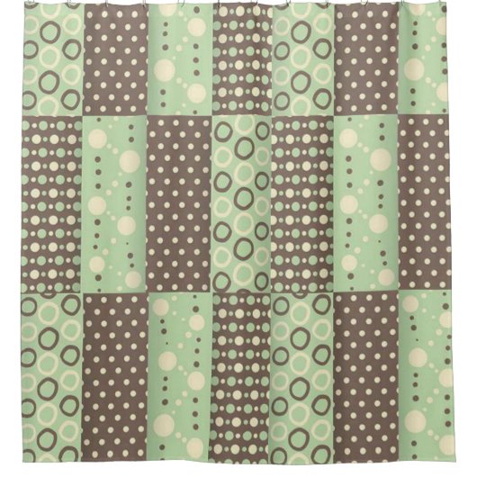 Douchegordijn Groen Bruin (Voorkant)
