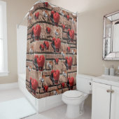 Douchegordijn Happy Boxing Handschoenen (In situ)