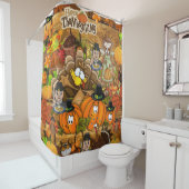 Douchegordijn Happy Thanksgiving Day (In situ)