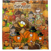 Douchegordijn Happy Thanksgiving Day (Voorkant)