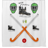 Douchegordijn Hockey (Voorkant)