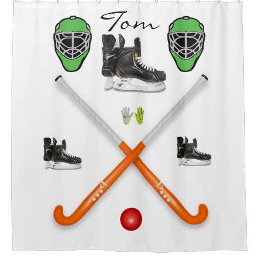 Douchegordijn Hockey (Voorkant)