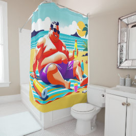 Douchegordijn in de zomer