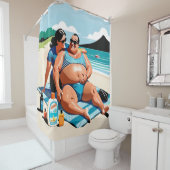 Douchegordijn in de zomer (In situ)