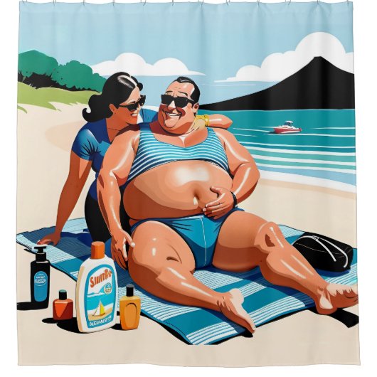 Douchegordijn in de zomer (Voorkant)