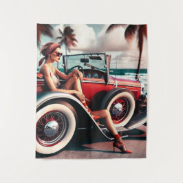 Douchegordijn Klassieke auto Wandkleed