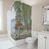 DOUCHEGORDIJN / KLEURRIJKE HOUTEN WERELD LANDTEKEN (In situ)