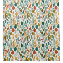 douchegordijn met bladthema