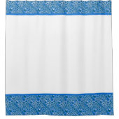 Douchegordijn met blauwe bellen (Voorkant)