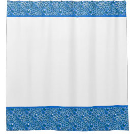 Douchegordijn met blauwe bellen