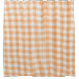Douchegordijn met een beige en witte gingham 