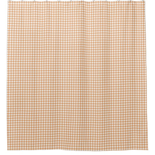 Douchegordijn met een beige en witte gingham  (Voorkant)