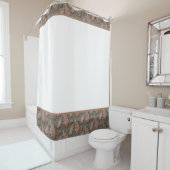 Douchegordijn met eiken bladrand (In situ)