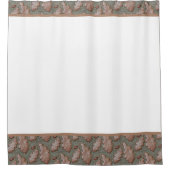 Douchegordijn met eiken bladrand (Voorkant)