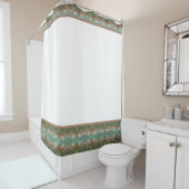 Douchegordijn met Gingko Leaf rand (In situ)